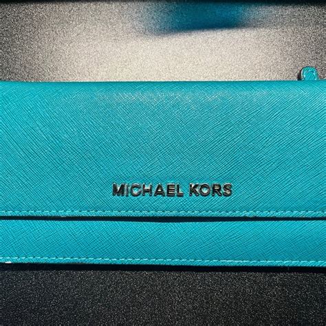 michael kors off white wallet|Michael Kors teal wallet.